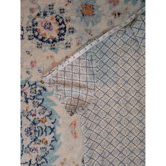 Lucky Brand Blue & White Linen/Cotton Blend Short Sleeve Button Front Shirt - L - Picture 9 of 12